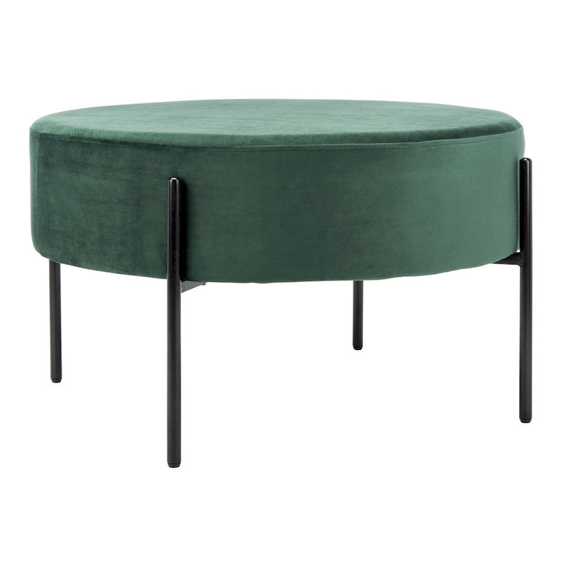SAFAVIEH Shianne Round Velvet Cocktail Ottoman 13