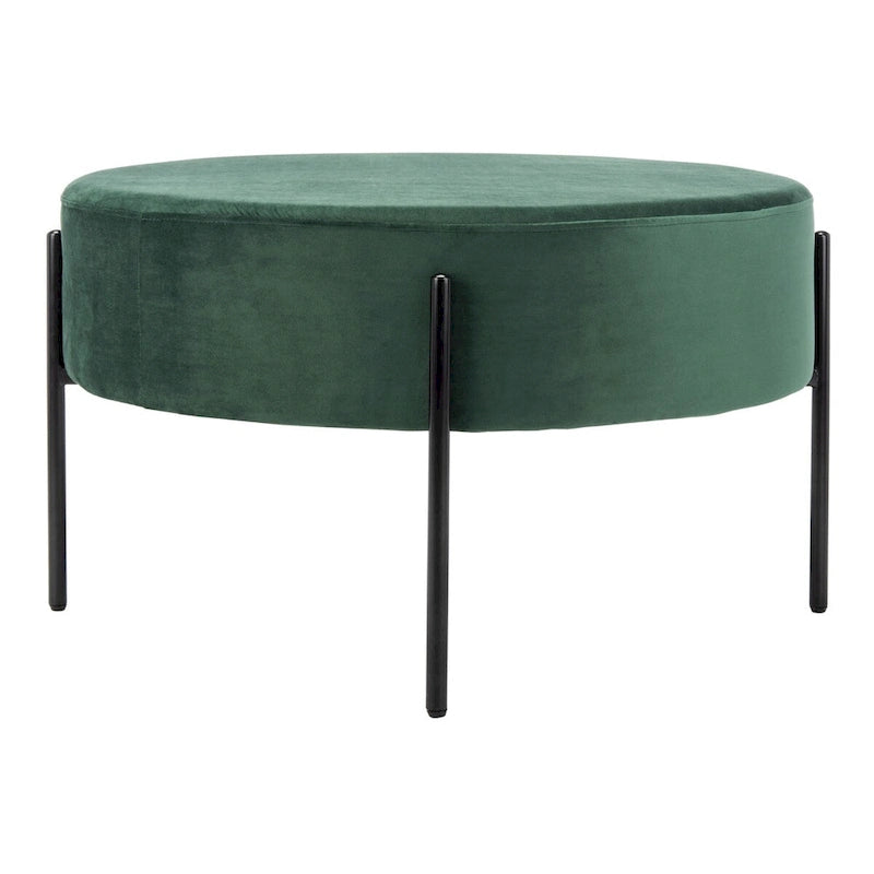 SAFAVIEH Shianne Round Velvet Cocktail Ottoman 14