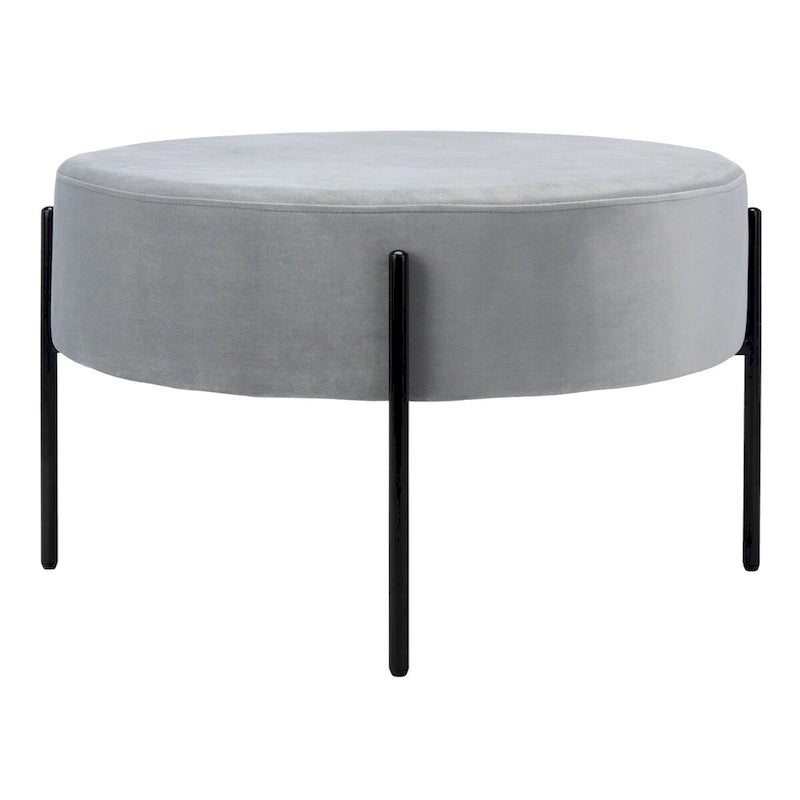 SAFAVIEH Shianne Round Velvet Cocktail Ottoman 26