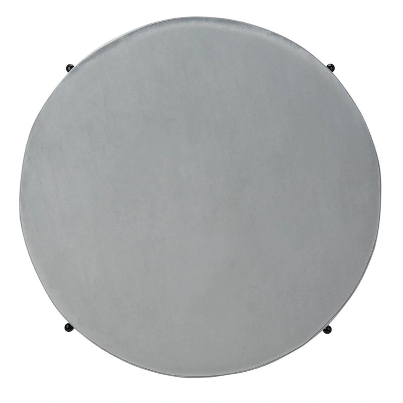 SAFAVIEH Shianne Round Velvet Cocktail Ottoman 27