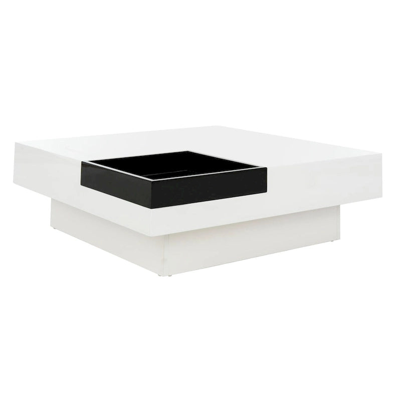 SAFAVIEH Phylis White/ Black Coffee Table - 35.4 x 35.4 x 11.8 - 35Wx35Dx12H 4