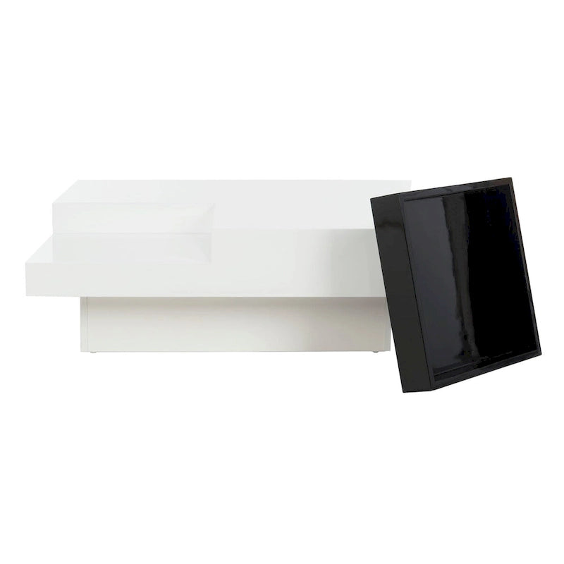 SAFAVIEH Phylis White/ Black Coffee Table - 35.4 x 35.4 x 11.8 - 35Wx35Dx12H 5