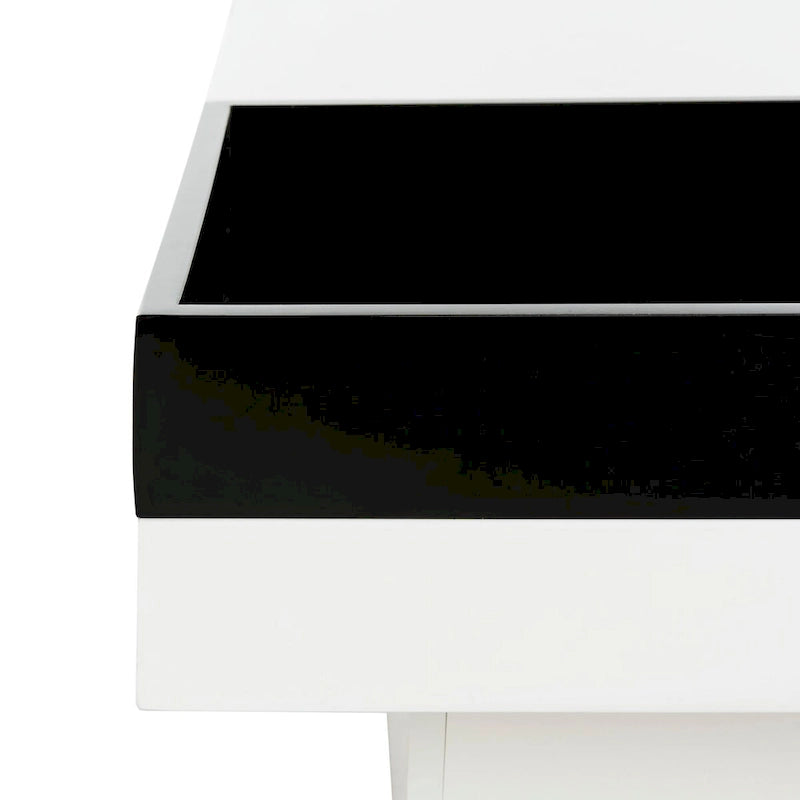 SAFAVIEH Phylis White/ Black Coffee Table - 35.4 x 35.4 x 11.8 - 35Wx35Dx12H 7