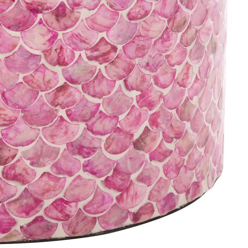 SAFAVIEH Rilla Tavolino Rotondo Accento Rosa Scuro - 13,8 L x 13,8 P x 19,7 H - 14Lx14Px20A 3