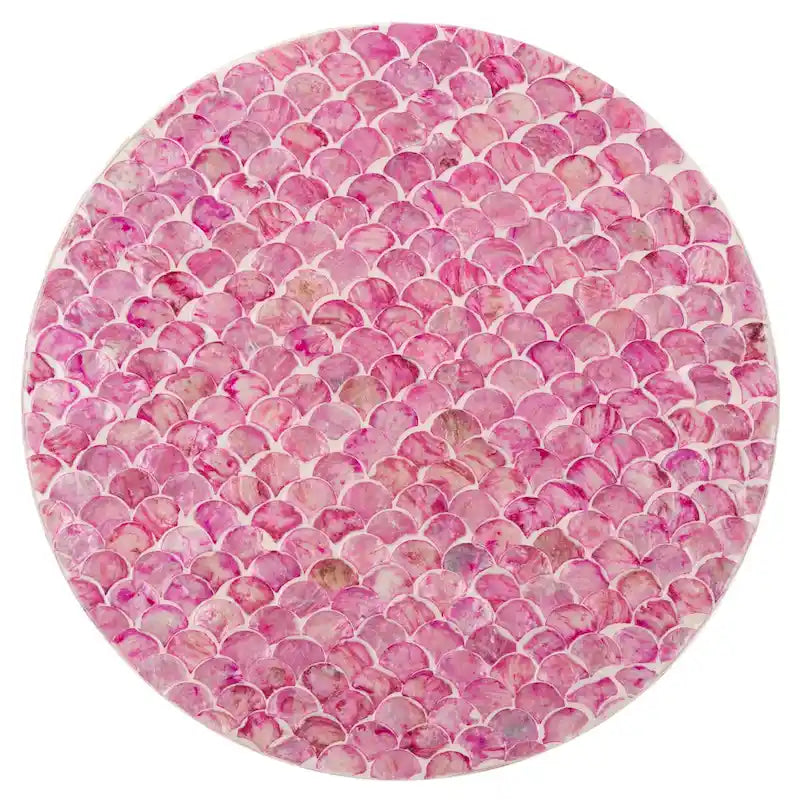 SAFAVIEH Rilla Tavolino Rotondo Accento Rosa Scuro - 13,8 L x 13,8 P x 19,7 H - 14Lx14Px20A 5