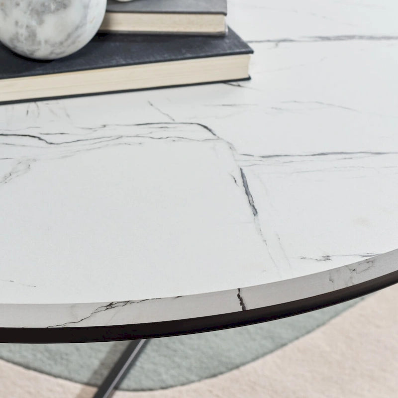 SAFAVIEH Alverda Marble Coffee Table - 35 W x 35 D x 19 H - 35Wx35Dx19H 8