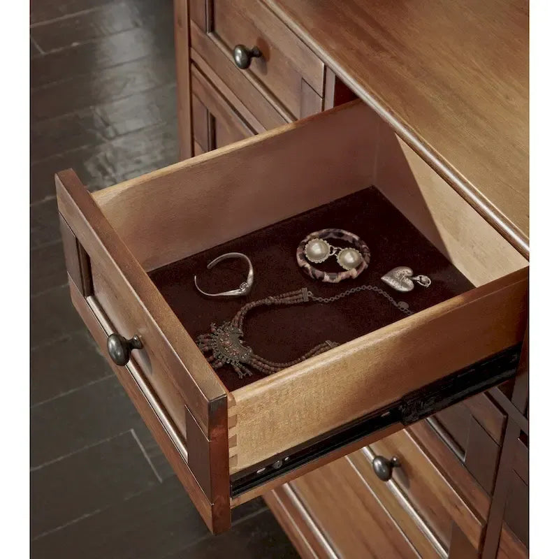 Collezione camera da letto Simply Solid Aiden 6 pezzi in legno massello, Queen
