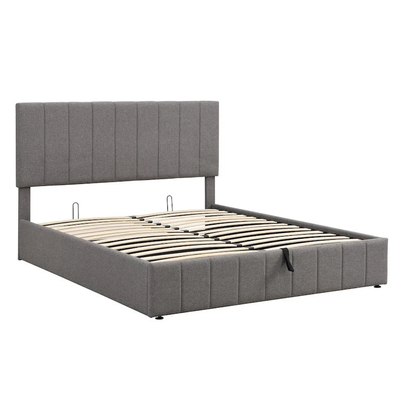 Full/Queen Upholstered Platform Bed with Lift Up Storage 3