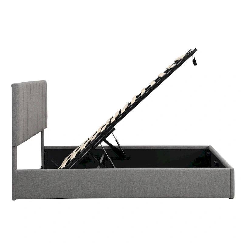 Full/Queen Upholstered Platform Bed with Lift Up Storage 5