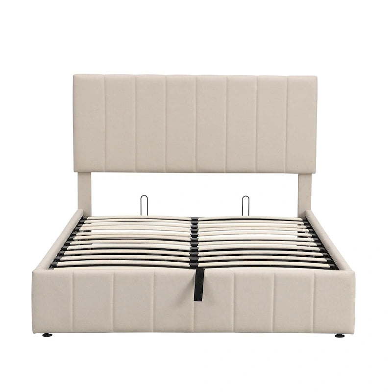 Full/Queen Upholstered Platform Bed with Lift Up Storage 14