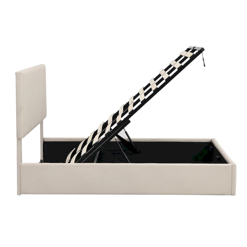 Full/Queen Upholstered Platform Bed with Lift Up Storage 19