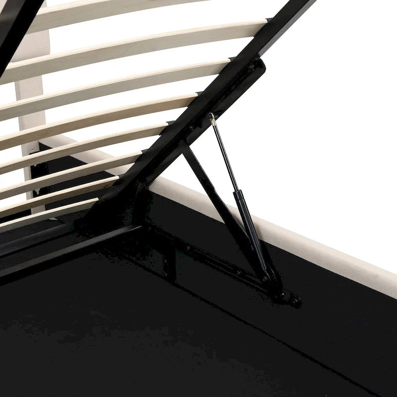 Full/Queen Upholstered Platform Bed with Lift Up Storage 22