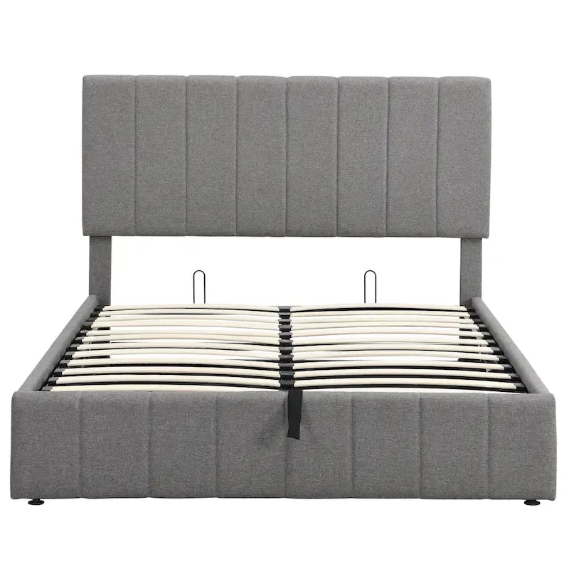 Full/Queen Upholstered Platform Bed with Lift Up Storage 26