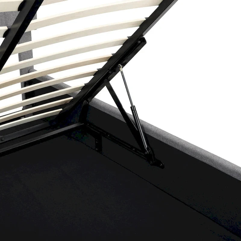 Full/Queen Upholstered Platform Bed with Lift Up Storage 33