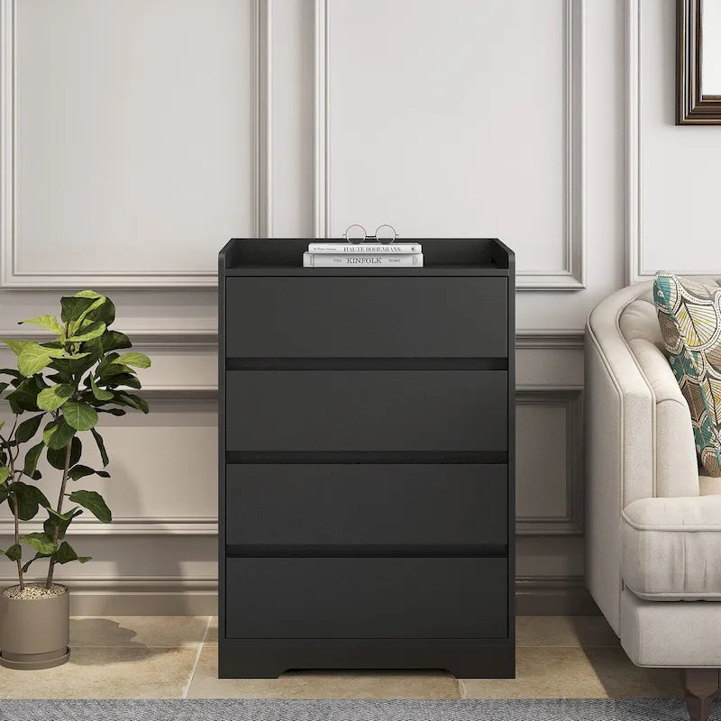 4 Drawer Dresser, Freestanding Storage Dresser Chest Cabinet for Bedroom, Living Room, Closet, Office 15