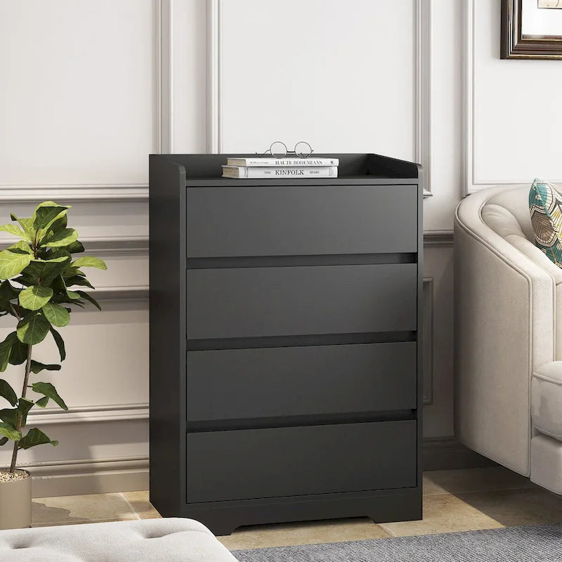 4 Drawer Dresser, Freestanding Storage Dresser Chest Cabinet for Bedroom, Living Room, Closet, Office 7