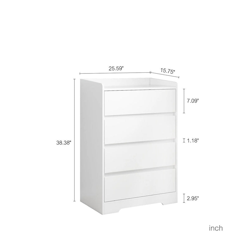 4 Drawer Dresser, Freestanding Storage Dresser Chest Cabinet for Bedroom, Living Room, Closet, Office 13