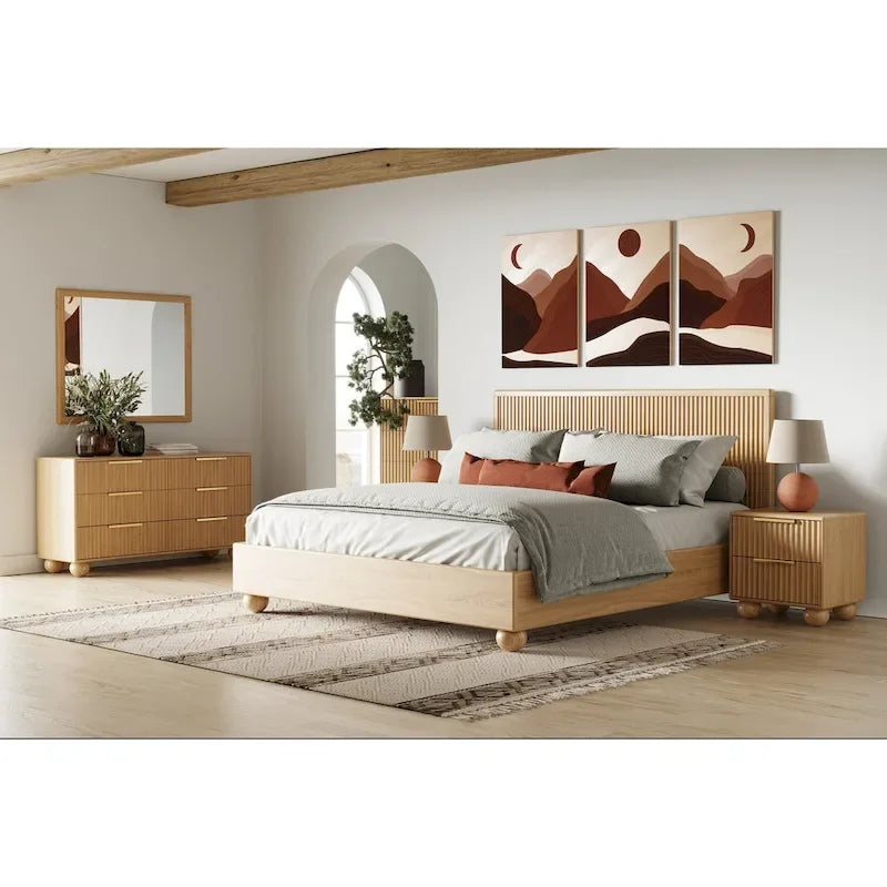 Modrest Winters Modern Natural Oak Bed 11