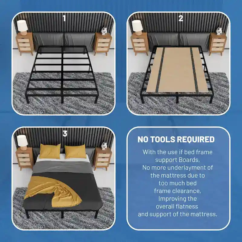 Foldable Box Spring, Bunkie Board and Bed Support Board to Minimize bed, Good for Day Bed, Trundle Bed, Bunkbed & Platform Bed 4
