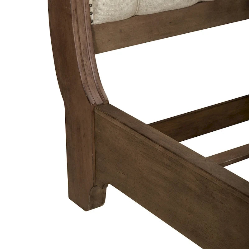 Americana Farmhouse Sleigh Bed, Dresser and Mirror Bedroom Set 6