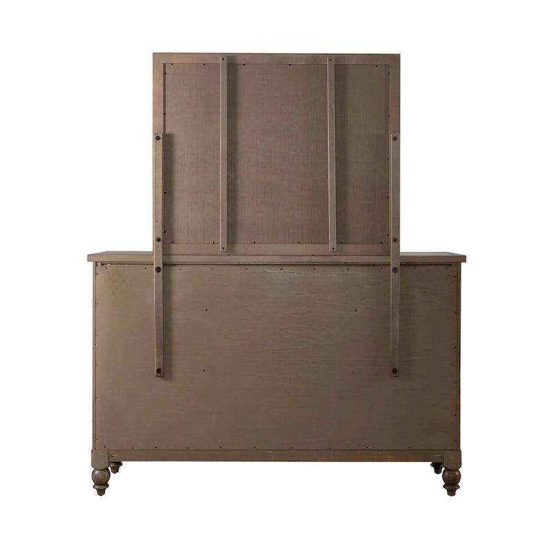 Americana Farmhouse Sleigh Bed, Dresser and Mirror Bedroom Set 11