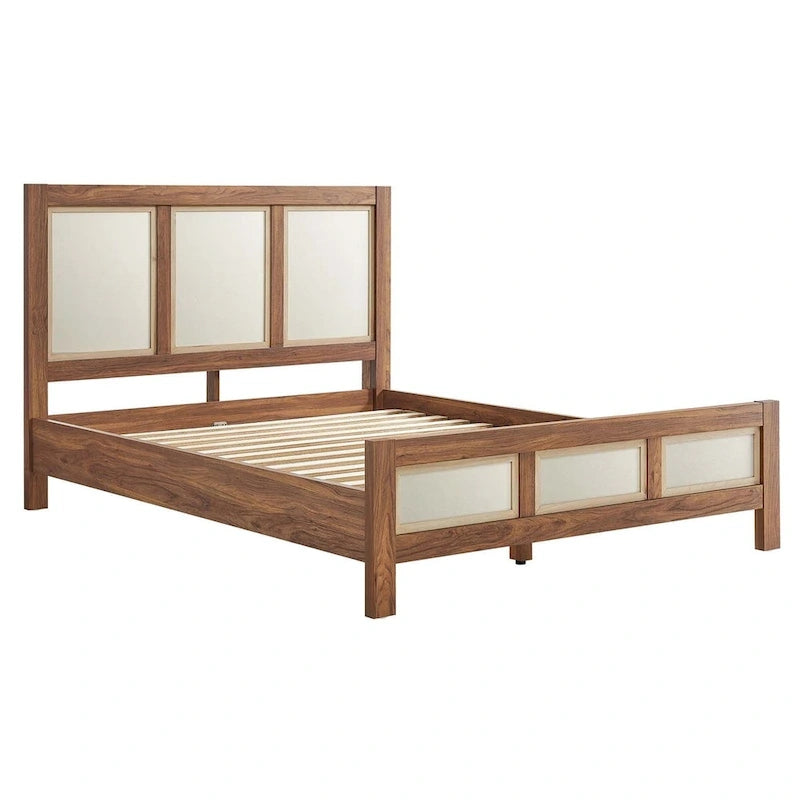 Capri Queen Wood Grain Platform Bed 3