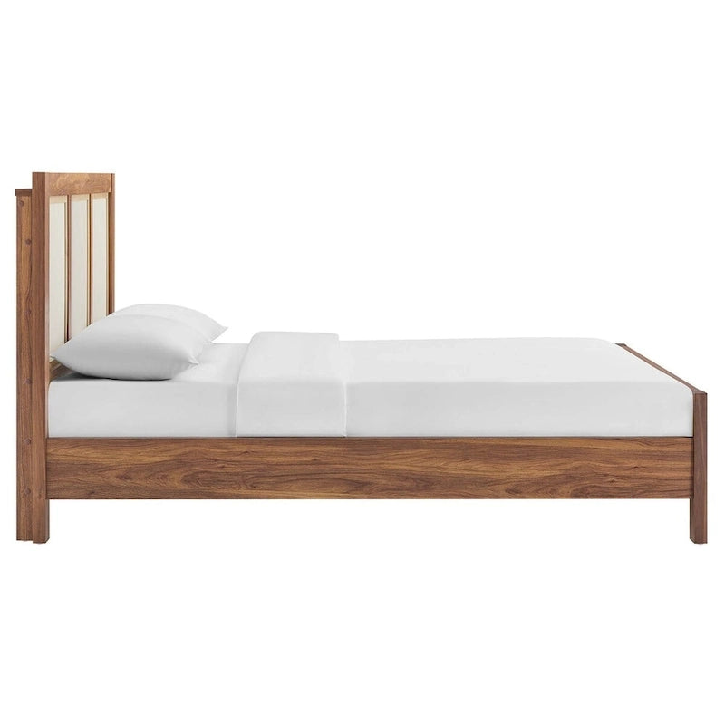 Capri Queen Wood Grain Platform Bed 4