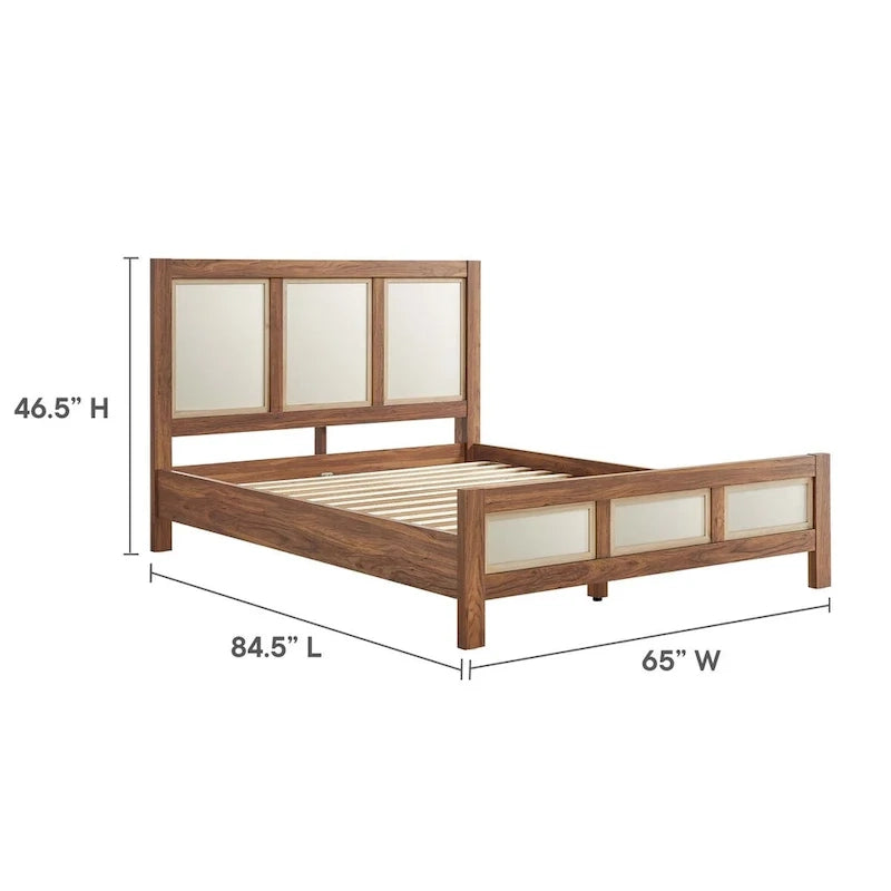 Capri Queen Wood Grain Platform Bed 8