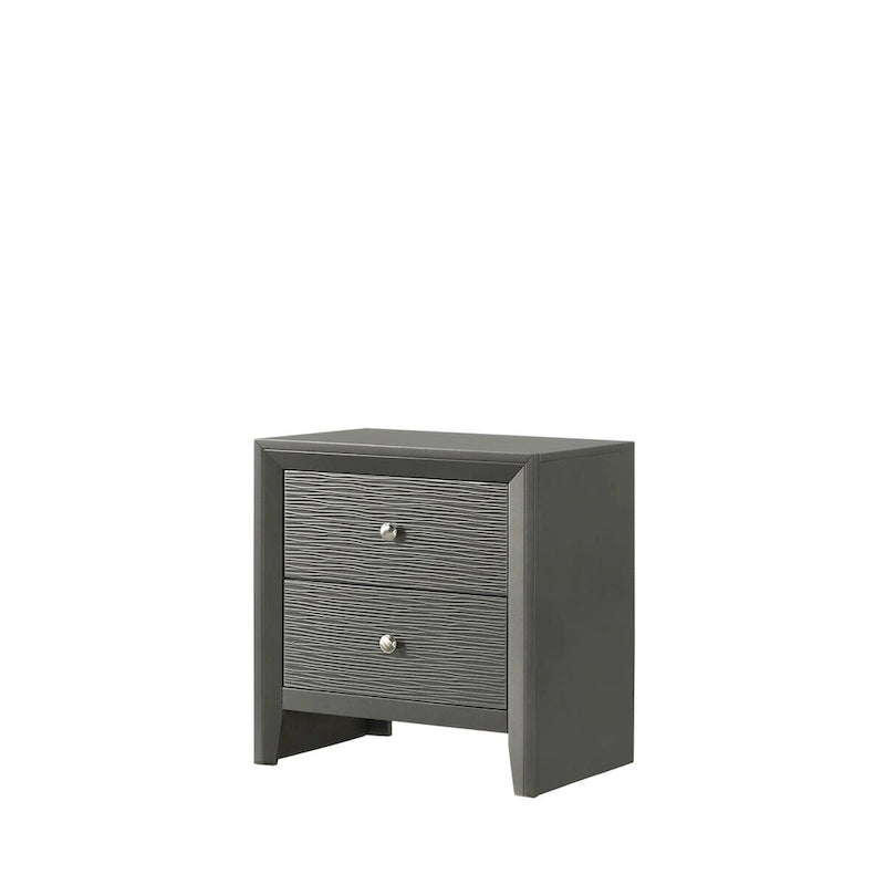 Set camera da letto Sim 3 pezzi con pannelli grigio canna di fucile 5