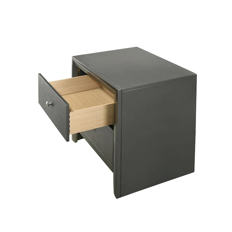 Set camera da letto Sim 3 pezzi con pannelli grigio canna di fucile 6