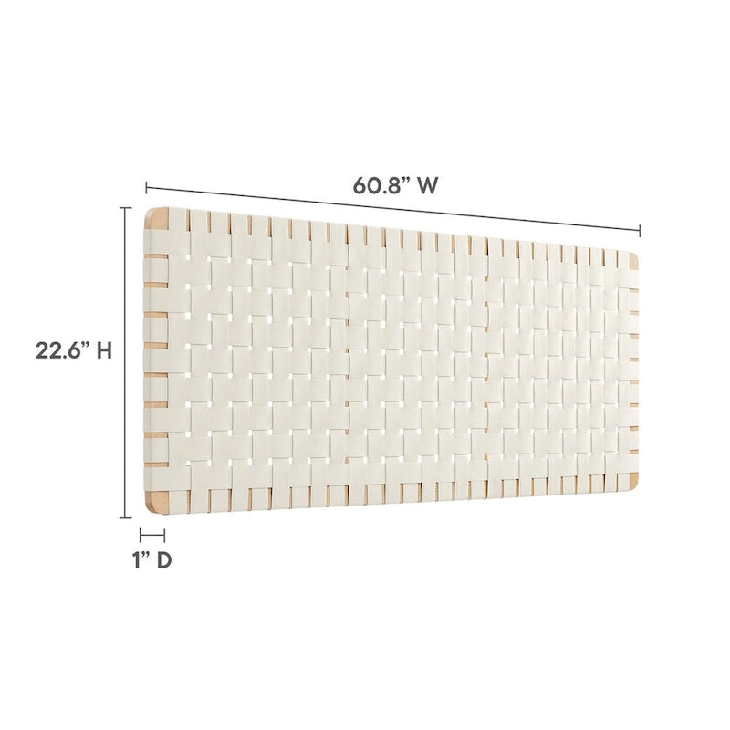 Sparta Wall-Mount Twin/Full/Queen/King Vegan Leather Weave Headboard