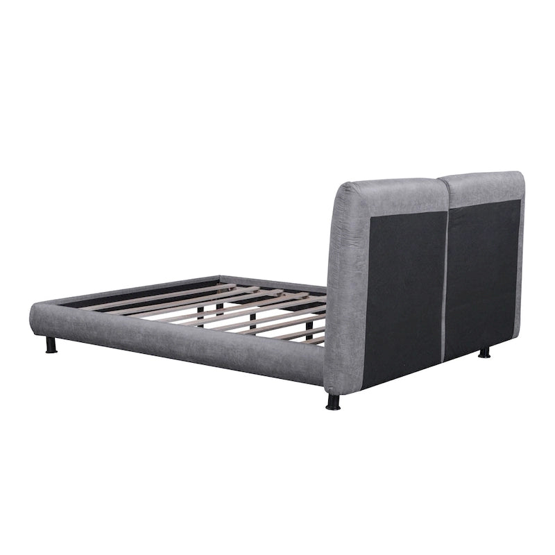Queen Size Platform Bed with Two Large Headrests 7