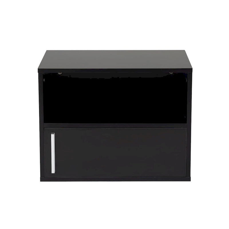 Wall-Mounted Wood Nightstand with Swing Door (Set of 2) 3