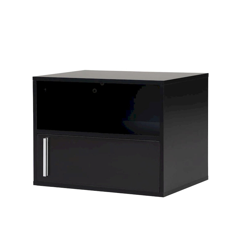 Wall-Mounted Wood Nightstand with Swing Door (Set of 2) 6