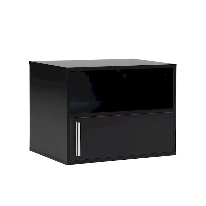 Wall-Mounted Wood Nightstand with Swing Door (Set of 2) 7