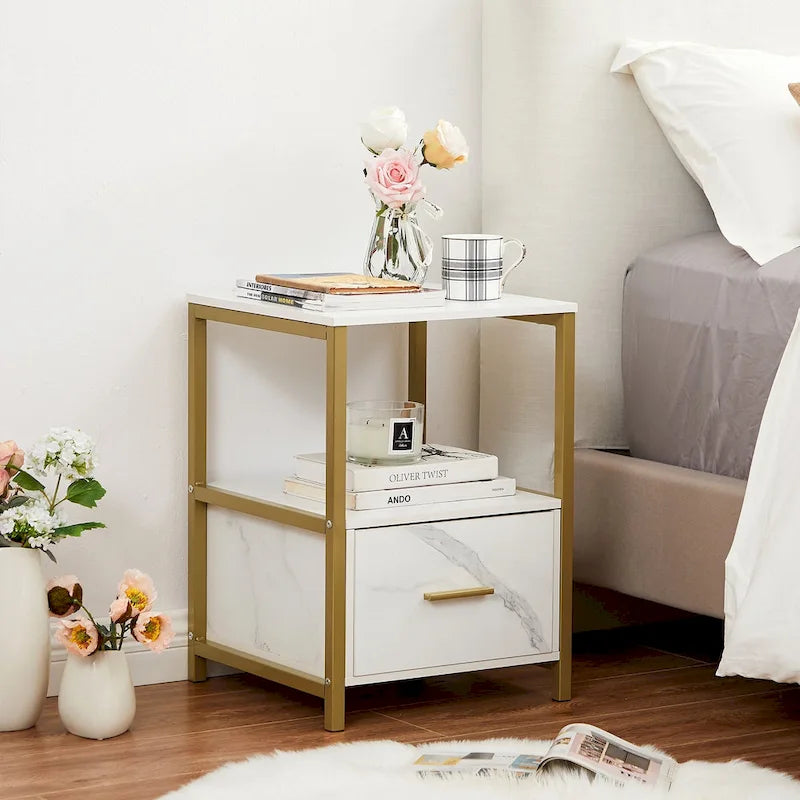 Javlergo (Set of 2) 1-Drawer Nightstand, Modern Square End Side Table for Bedroom, Living Room 6