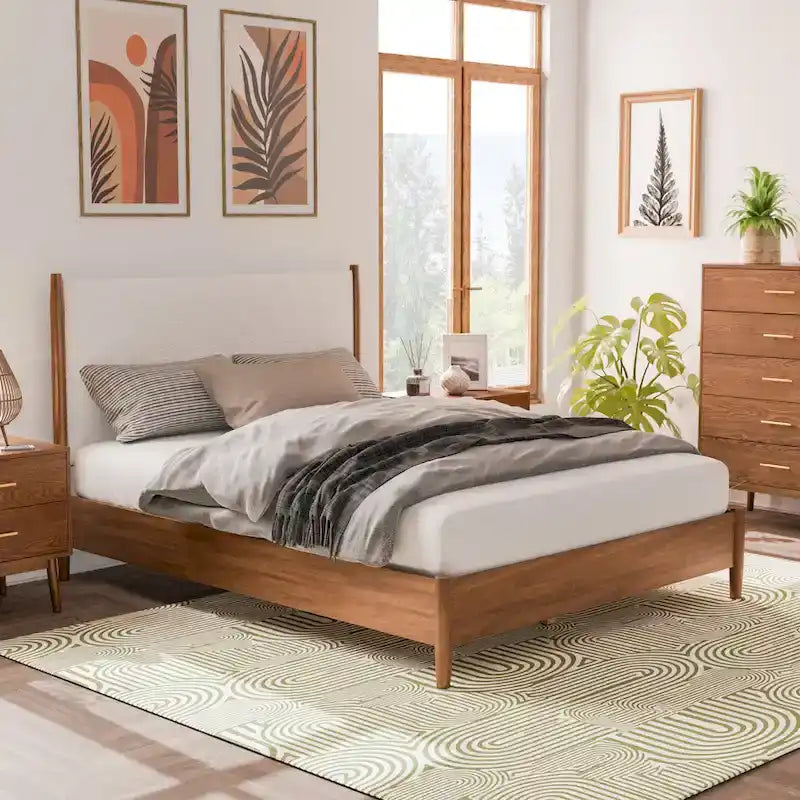 Furniture of America Beau Midcentury 6-Piece Walnut Queen Bedroom Set 15