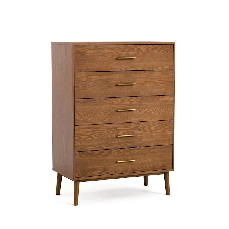 Furniture of America Beau Midcentury 6-Piece Walnut Queen Bedroom Set 23