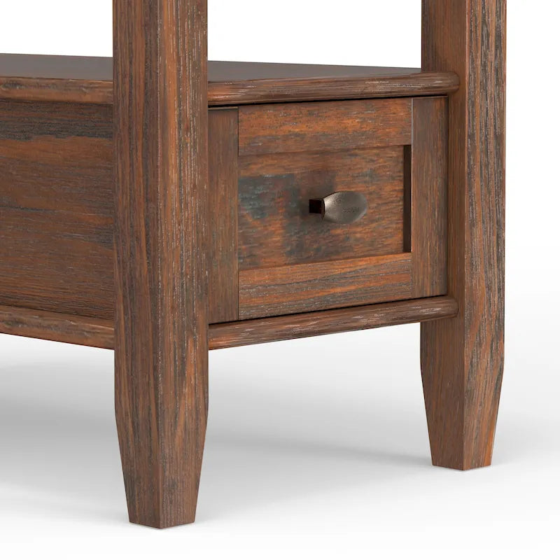 WYNDENHALL Norfolk TAVOLINO LATERALE STRETTO RETTANGOLARE TRADIZIONALE IN LEGNO MASSELLO, LARGHEZZA 14 POLLICI - 14 pollici di larghezza 35