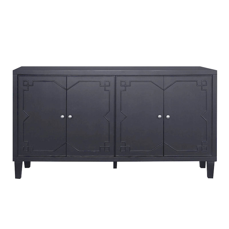 Accent Cabinet 4 Door Wooden Cabinet Sideboard Buffet Server Cabinet - N/A 6