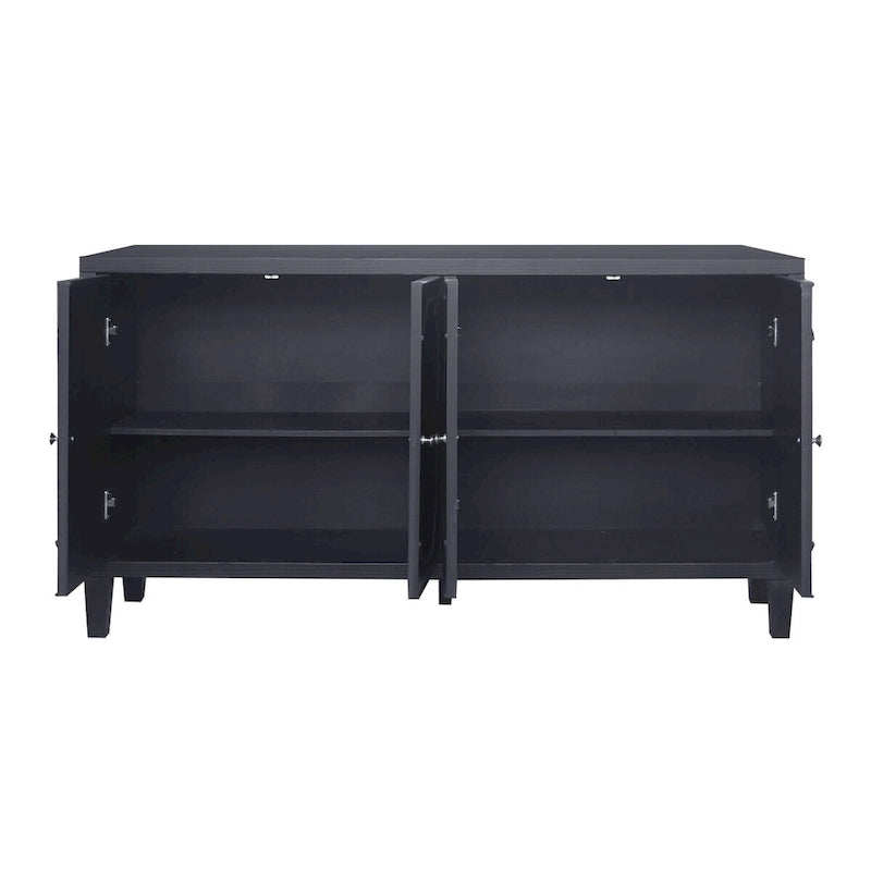 Accent Cabinet 4 Door Wooden Cabinet Sideboard Buffet Server Cabinet - N/A 7