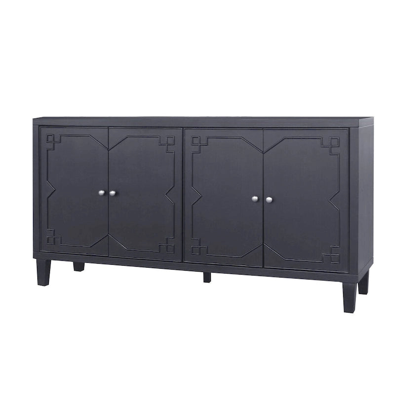 Accent Cabinet 4 Door Wooden Cabinet Sideboard Buffet Server Cabinet - N/A 8
