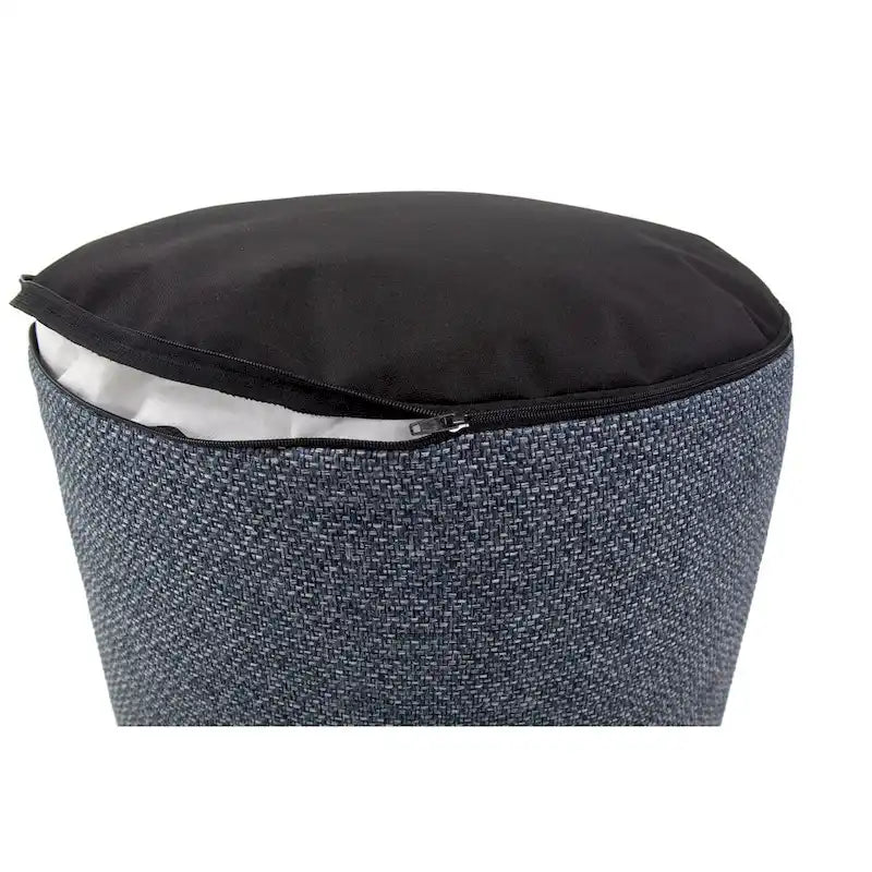 Allan Andrews Round Foot Pouf Panama Indigo 4