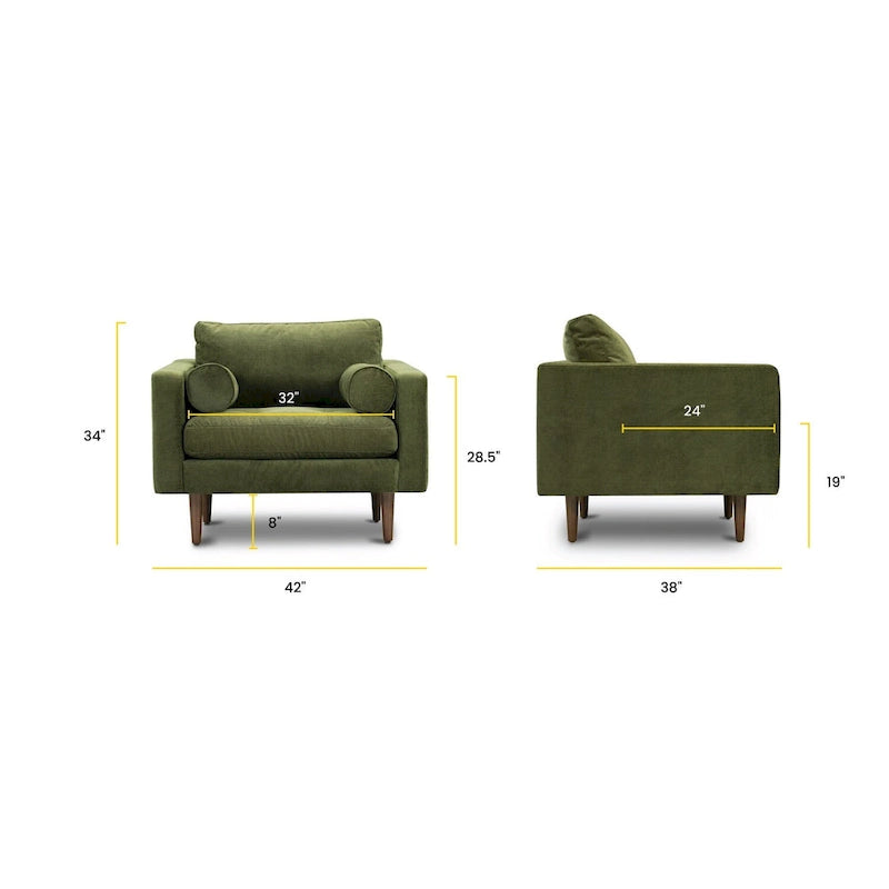 Poly & Bark Napa Fabric Lounge Chair 10