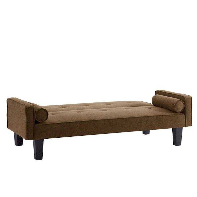 Living room sofa convertible into sofa bed includes two pillows 8