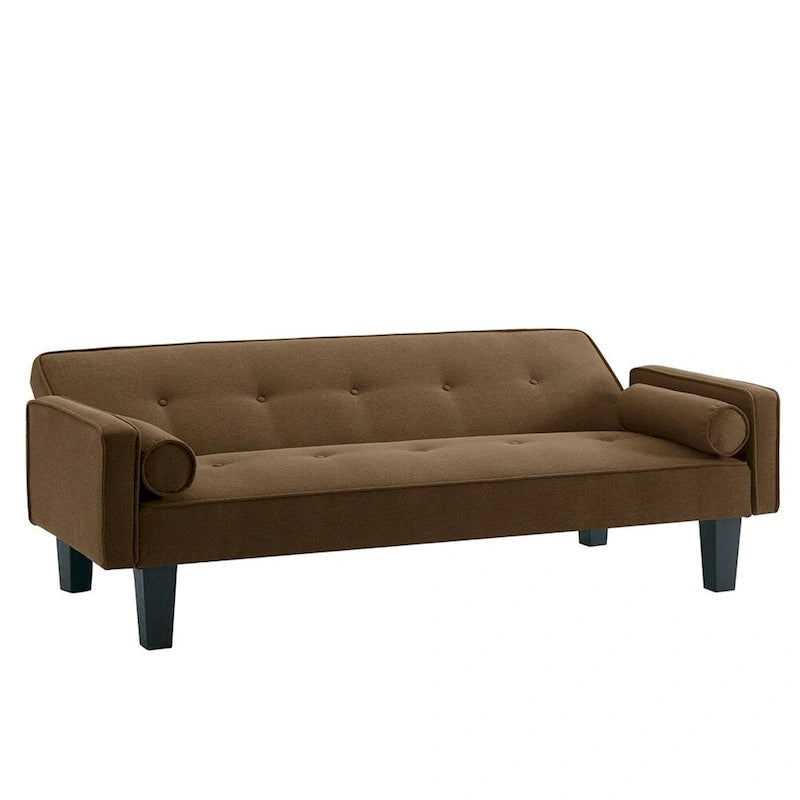 Living room sofa convertible into sofa bed includes two pillows 9