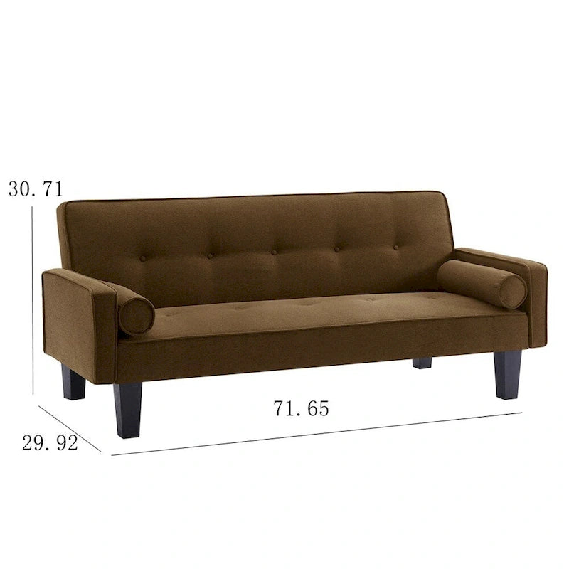 Living room sofa convertible into sofa bed includes two pillows 10
