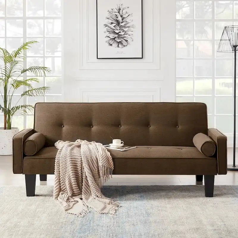 Living room sofa convertible into sofa bed includes two pillows 11