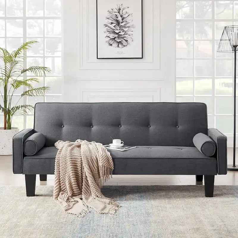 Living room sofa convertible into sofa bed includes two pillows 13