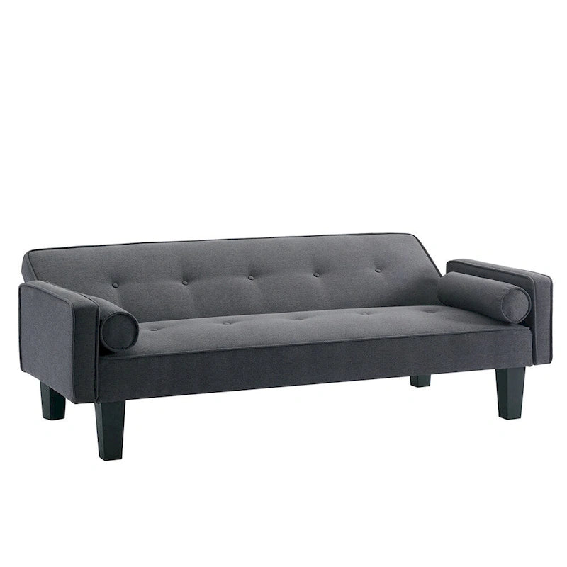 Living room sofa convertible into sofa bed includes two pillows 18